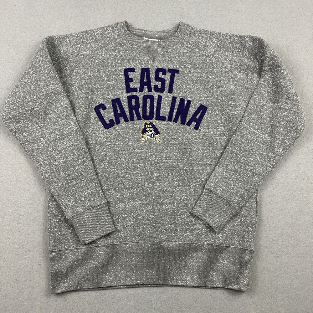 East Carolina Pirates Sweatshirt Men Medium Gray Heather Champion NCAA Pullover